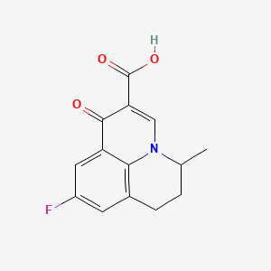 9-Fluoro-5-methyl-1-oxo-6,7-dihydro-1H,5H-pyrido[3,2,1-ij]quinoline-2-carboxylic acid chemical structure (CAS 42835-25-6)