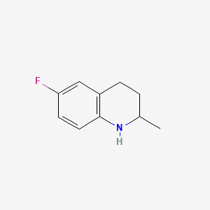 6-Fluoro-2-methyl-1,2,3,4-tetrahydroquinoline chemical structure (CAS 42835-89-2)
