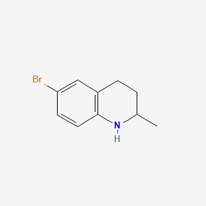 6-Bromo-2-methyl-1,2,3,4-tetrahydroquinoline chemical structure (CAS 42835-98-3)
