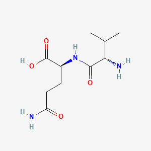 (S)-5-Amino-2-((S)-2-amino-3-methylbutanamido)-5-oxopentanoic acid chemical structure (CAS 42854-54-6)