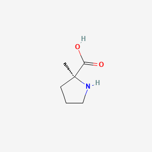 (S)-2-Methylpyrrolidine-2-carboxylic acid chemical structure (CAS 42856-71-3)