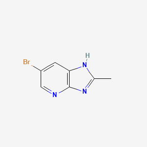 6-Bromo-2-methyl-3H-imidazo[4,5-b]pyridine chemical structure (CAS 42869-47-6)