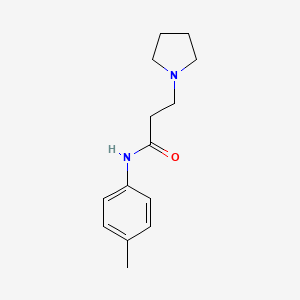 3-(Pyrrolidin-1-yl)-N-(p-tolyl)propanamide chemical structure (CAS 428831-87-2)
