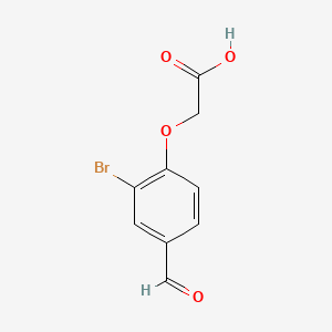 2-(2-Bromo-4-formylphenoxy)acetic acid chemical structure (CAS 428838-49-7)