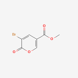 Methyl 3-bromo-2-oxo-2H-pyran-5-carboxylate chemical structure (CAS 42933-07-3)