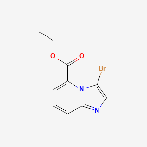 Ethyl 3-bromoimidazo[1,2-a]pyridine-5-carboxylate chemical structure (CAS 429690-42-6)