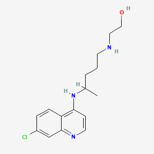 2-((4-((7-Chloroquinolin-4-yl)amino)pentyl)amino)ethanol chemical structure (CAS 4298-15-1)