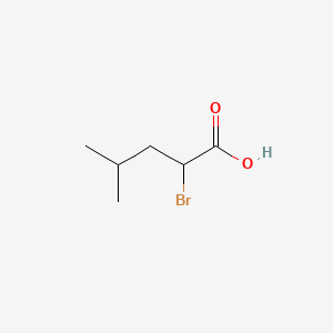 2-Bromo-4-methylpentanoic acid chemical structure (CAS 42990-24-9)