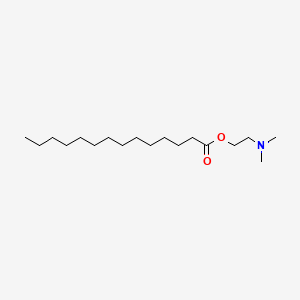 2-(Dimethylamino)ethyl tetradecanoate chemical structure (CAS 43016-78-0)