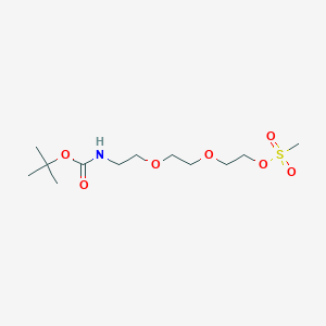 2,2-Dimethyl-4-oxo-3,8,11-trioxa-5-azatridecan-13-yl methanesulfonate chemical structure (CAS 430430-57-2)