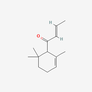1-(2,6,6-Trimethylcyclohex-2-en-1-yl)but-2-en-1-one chemical structure (CAS 43052-87-5)