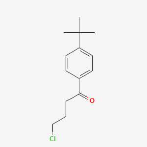 1-(4-(tert-Butyl)phenyl)-4-chlorobutan-1-one chemical structure (CAS 43076-61-5)