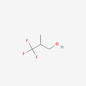 3,3,3-Trifluoro-2-methylpropan-1-ol chemical structure (CAS 431-23-2)