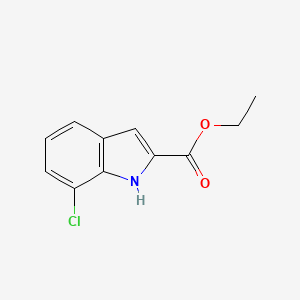 Ethyl 7-chloro-1H-indole-2-carboxylate chemical structure (CAS 43142-64-9)