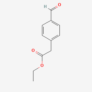 Ethyl 2-(4-formylphenyl)acetate chemical structure (CAS 43153-12-4)