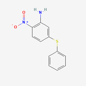 2-Nitro-5-(phenylthio)aniline chemical structure (CAS 43156-47-4)