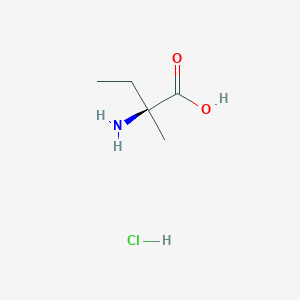 (S)-2-Amino-2-methylbutanoic acid hydrochloride chemical structure (CAS 43177-22-6)