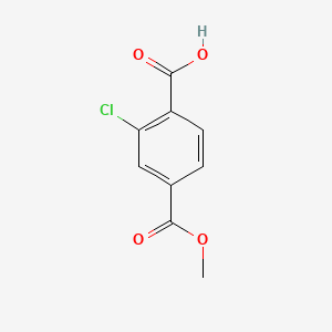 2-Chloro-4-(methoxycarbonyl)benzoic acid chemical structure (CAS 431888-57-2)