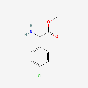 Methyl 2-amino-2-(4-chlorophenyl)acetate chemical structure (CAS 43189-20-4)