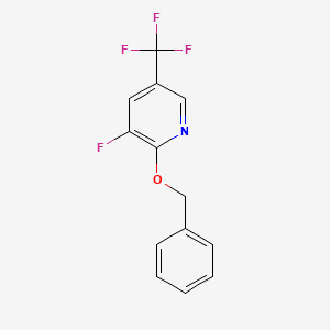 2-(Benzyloxy)-3-fluoro-5-(trifluoromethyl)pyridine chemical structure (CAS 431942-62-0)