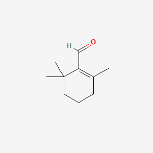 2,6,6-Trimethylcyclohex-1-ene-1-carbaldehyde chemical structure (CAS 432-25-7)