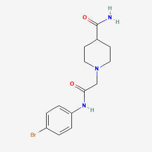 1-(2-((4-Bromophenyl)amino)-2-oxoethyl)piperidine-4-carboxamide chemical structure (CAS 432529-82-3)