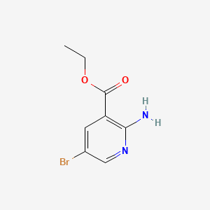 Ethyl 2-amino-5-bromonicotinate chemical structure (CAS 433226-06-3)