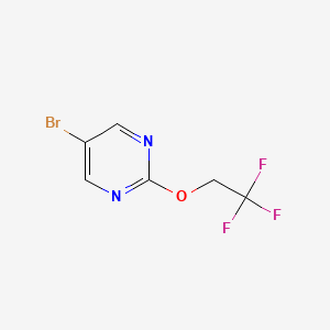5-Bromo-2-(2,2,2-trifluoroethoxy)pyrimidine chemical structure (CAS 433683-47-7)