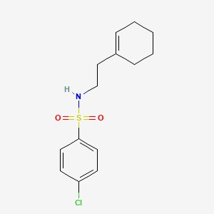 4-Chloro-N-(2-(cyclohex-1-en-1-yl)ethyl)benzenesulfonamide chemical structure (CAS 433690-47-2)