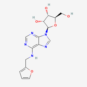 (2R,3R,4S,5R)-2-(6-((Furan-2-ylmethyl)amino)-9H-purin-9-yl)-5-(hydroxymethyl)tetrahydrofuran-3,4-diol chemical structure (CAS 4338-47-0)