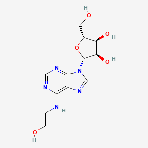 (2R,3R,4S,5R)-2-(6-((2-Hydroxyethyl)amino)-9H-purin-9-yl)-5-(hydroxymethyl)tetrahydrofuran-3,4-diol chemical structure (CAS 4338-48-1)