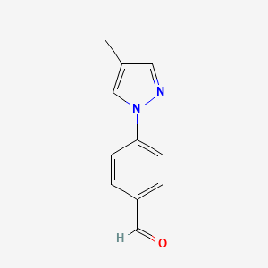 4-(4-Methyl-1H-pyrazol-1-yl)benzaldehyde chemical structure (CAS 433920-86-6)