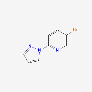 5-Bromo-2-(1H-pyrazol-1-yl)pyridine chemical structure (CAS 433922-57-7)