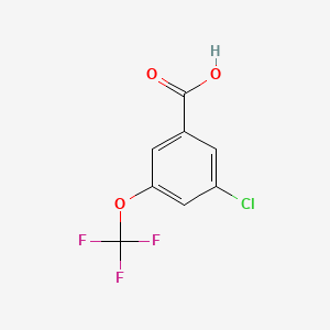 3-Chloro-5-(trifluoromethoxy)benzoic acid chemical structure (CAS 433926-46-6)