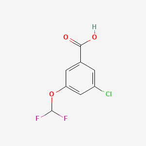 3-Chloro-5-(difluoromethoxy)benzoic acid chemical structure (CAS 433926-80-8)