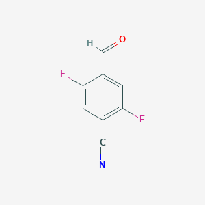 2,5-Difluoro-4-formylbenzonitrile chemical structure (CAS 433940-02-4)