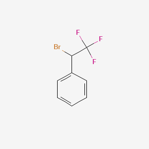 (1-Bromo-2,2,2-trifluoroethyl)benzene chemical structure (CAS 434-42-4)