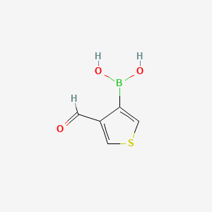 (4-Formylthiophen-3-yl)boronic acid chemical structure (CAS 4347-32-4)