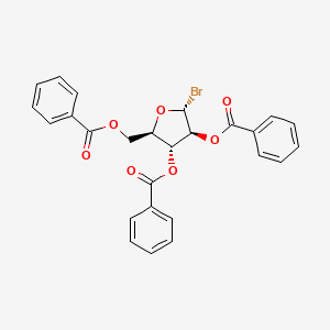 (2R,3R,4S,5R)-2-((Benzoyloxy)methyl)-5-bromotetrahydrofuran-3,4-diyl dibenzoate chemical structure (CAS 4348-68-9)