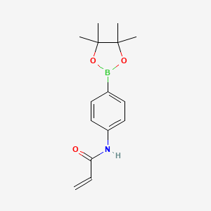 N-(4-(4,4,5,5-Tetramethyl-1,3,2-dioxaborolan-2-yl)phenyl)acrylamide chemical structure (CAS 434898-99-4)