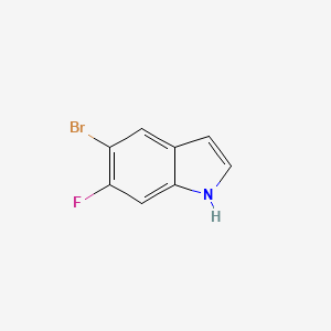 5-Bromo-6-fluoro-1H-indole chemical structure (CAS 434960-42-6)