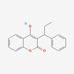 4-Hydroxy-3-(1-phenylpropyl)-2H-chromen-2-one chemical structure (CAS 435-97-2)