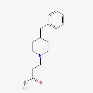 3-(4-Benzylpiperidin-1-yl)propanoic acid chemical structure (CAS 435270-83-0)