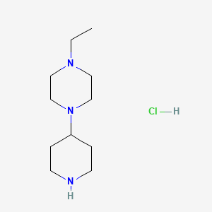 1-Ethyl-4-(piperidin-4-yl)piperazine hydrochloride chemical structure (CAS 435341-92-7)