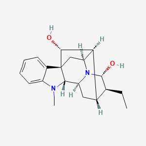 (5aR,6S,8R,9S,10R,11R,11aS,12aR,13R)-9-Ethyl-5-methyl-5a,6,8,9,10,11,11a,12-octahydro-5H-6,10:11,12a-dimethanoindolo[3,2-b]quinolizine-8,13-diol chemical structure (CAS 4360-12-7)