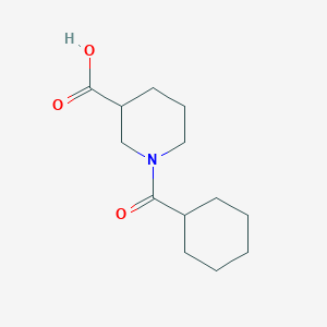1-(Cyclohexylcarbonyl)piperidine-3-carboxylic acid chemical structure (CAS 436093-18-4)