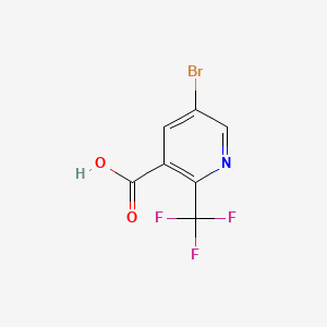 5-Bromo-2-(trifluoromethyl)nicotinic acid chemical structure (CAS 436799-36-9)