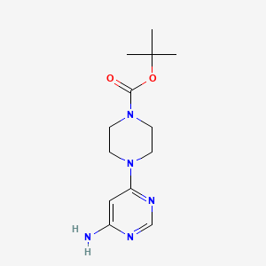 tert-Butyl 4-(6-aminopyrimidin-4-yl)piperazine-1-carboxylate chemical structure (CAS 436851-80-8)