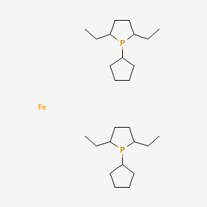 1,1-Bis[(2S,5S)-2,5-diethylphospholano]ferrocene chemical structure (CAS 436863-50-2)