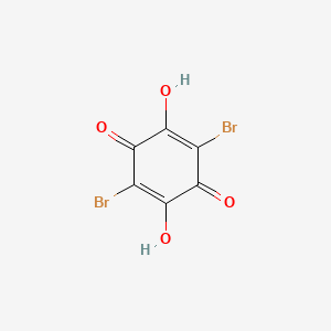 2,5-Dibromo-3,6-dihydroxycyclohexa-2,5-diene-1,4-dione chemical structure (CAS 4370-59-6)